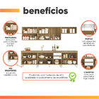 Armário De Cozinha Completa Com Balcão 12 Portas 2 Gavetas Cl