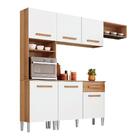 Armário De Cozinha Completa Com Balcão 6 Portas 1 Gaveta Emil