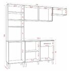 Armário De Cozinha Completa Com Balcão 6 Portas 1 Gaveta Emil