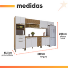 Armário De Cozinha Completa Com Balcão Ametista Kits Paraná N