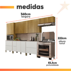 Armário De Cozinha Completa Com Balcão Art Kits Paraná 12 Por