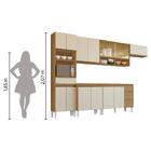 Armário De Cozinha Completa Com Balcão E Nicho Para Micro-ond