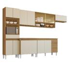 Armário De Cozinha Completa Com Balcão E Nicho Para Micro-ond