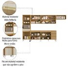 Armário De Cozinha Completa Com Balcão E Nicho Para Micro-ond