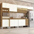Armário De Cozinha Completa Com Balcão E Nicho Para Micro-ond