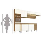 Armário De Cozinha Completa Com Balcão E Nicho Para Micro-ond