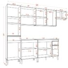 Armário De Cozinha Completa Com Balcão E Nicho Para Micro-ond