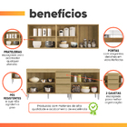 Armário De Cozinha Completa Com Balcão E Vidro Reflecta 9 Por