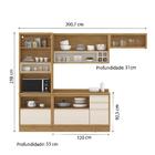 Armário De Cozinha Completa Com Balcão Itatiaia Lisboa 6 Port