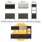 Armário De Cozinha Completa Com Bancada Americana Veneza Mult