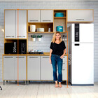 Armário De Cozinha Completa Com Tampo 10 Portas 02 Gavetas E