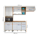 Armário De Cozinha Completa Com Tampo 10 Portas 02 Gavetas E