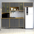 Armário De Cozinha Completa Com Tampo 11 Portas 02 Gavetas E