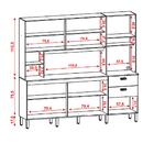 Armário De Cozinha Completa Compacta 10 Portas 2 Gavetas Frei