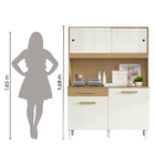 Armário De Cozinha Completa Compacta 4 Portas 1 Gaveta Atacam