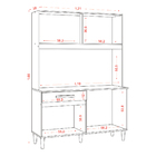 Armário De Cozinha Completa Compacta 4 Portas 1 Gaveta Atacam