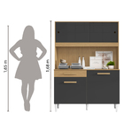 Armário De Cozinha Completa Compacta 4 Portas 1 Gaveta Atacam