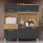Armário De Cozinha Completa Compacta 5 Portas 2 Gavetas 1,82m