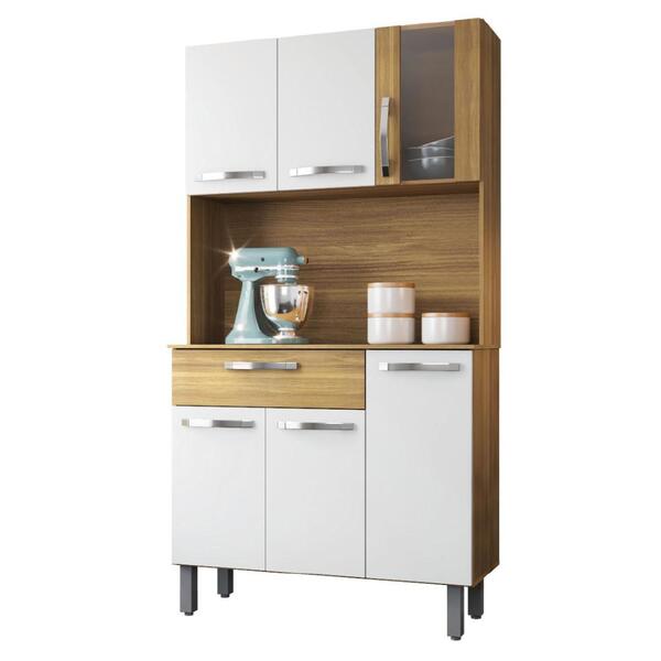 Armário De Cozinha Completa Compacta 6 Portas 1 Gaveta Paris