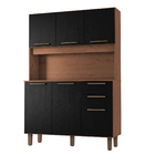 Armário De Cozinha Completa Compacta 6 Portas 2 Gavetas 1,20m