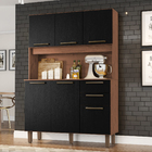 Armário De Cozinha Completa Compacta 6 Portas 2 Gavetas 1,20m