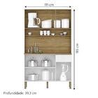 Armário De Cozinha Completa Compacta Ripado Impressão 3d 6 Po