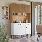 Armário De Cozinha Completa Compacta Ripado Impressão 3d 6 Po