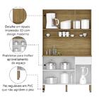 Armário De Cozinha Completa Compacta Ripado Impressão 3d 6 Po