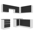 Armário De Cozinha Completa De Canto 100% Mdf 409cm Branco/pr
