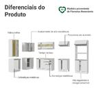 Armário De Cozinha Completa De Canto 100% Mdf 447 Cm Branco S