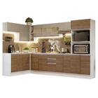 Armário De Cozinha Completa De Canto 100% Mdf 447cm Branco/ru