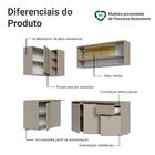 Armário De Cozinha Completa De Canto 265 Cm Suspenso Crema Ni