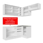 Armário De Cozinha Completa De Canto 349cm Branco Glamy Mades