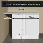 Armário De Cozinha Completa De Canto 349cm Branco Glamy Mades