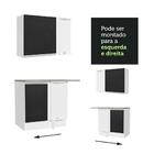 Armário De Cozinha Completa De Canto 349cm Branco/preto Glamy