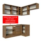Armário De Cozinha Completa De Canto 349cm Rustic Glamy Mades