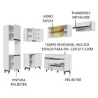 Armário De Cozinha Completa De Canto 392cm Branco Reims Mades