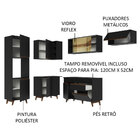 Armário De Cozinha Completa De Canto 392cm Preto Reims Madesa