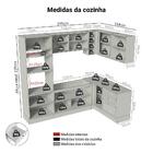 Armário De Cozinha Completa De Canto 399 Cm Branco Vik Madesa