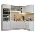 Armário De Cozinha Completa De Canto 399 Cm Branco Vik Madesa
