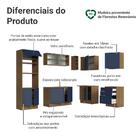 Armário De Cozinha Completa De Canto 399 Cm Rustic/azul Vik M