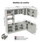 Armário De Cozinha Completa De Canto 399 Cm Rustic/verde Vik