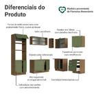 Armário De Cozinha Completa De Canto 399 Cm Rustic/verde Vik