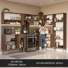 Armário De Cozinha Completa De Canto 417cm Rustic/preto Emill