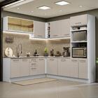 Armário De Cozinha Completa De Canto 459cm Branco/crema Agata