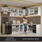 Armário De Cozinha Completa De Canto 469cm Branco/preto Glamy