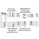 Armário De Cozinha Completa De Canto 499cm Branco Agata Mades