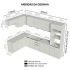 Armário De Cozinha Completa De Canto 499cm Rustic Stella Made