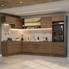 Armário De Cozinha Completa De Canto 499cm Rustic Stella Made