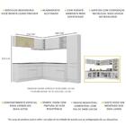 Armário De Cozinha Completa De Canto Com Rodapé Veneza Multim